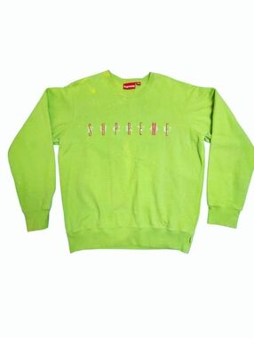 Supreme F*** You Crewneck Sweatshirt Lime Green FW19 Size Medium